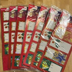 💲 5 for $20 Vintage Holiday Sparkle Graphic Gift Tags - 7 12  packs